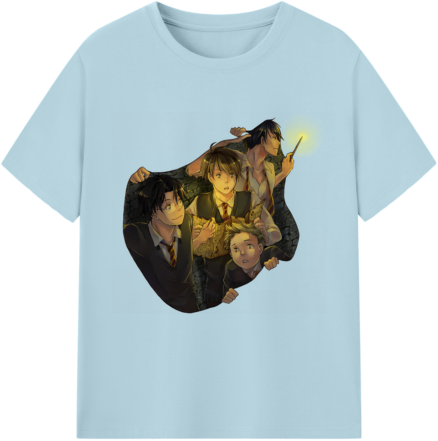 （画像用） Harry Potter ハリー・ポッターシリーズ 綿100％半袖Tシャツ（フロントプリント）